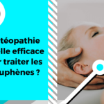 Ce visuel représente un praticien ostéopathe traitant une patiente atteinte d'acouphènes