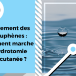 Cette image illustre l'hydrotomie percutanée dans le cadre du traitement des acouphènes